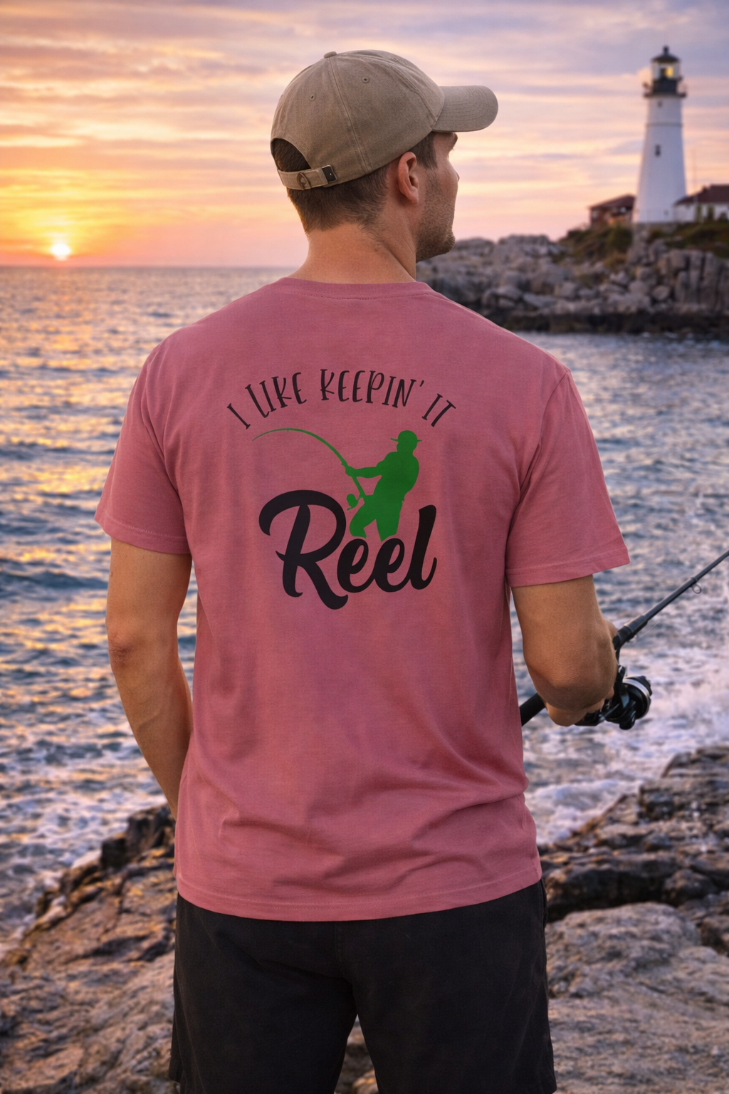 T-shirt -I like to keep it reel fishing t-shirt