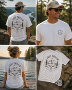 Just Chillin' Inc. Campfire Gathering T-Shirt | Outdoor Tee