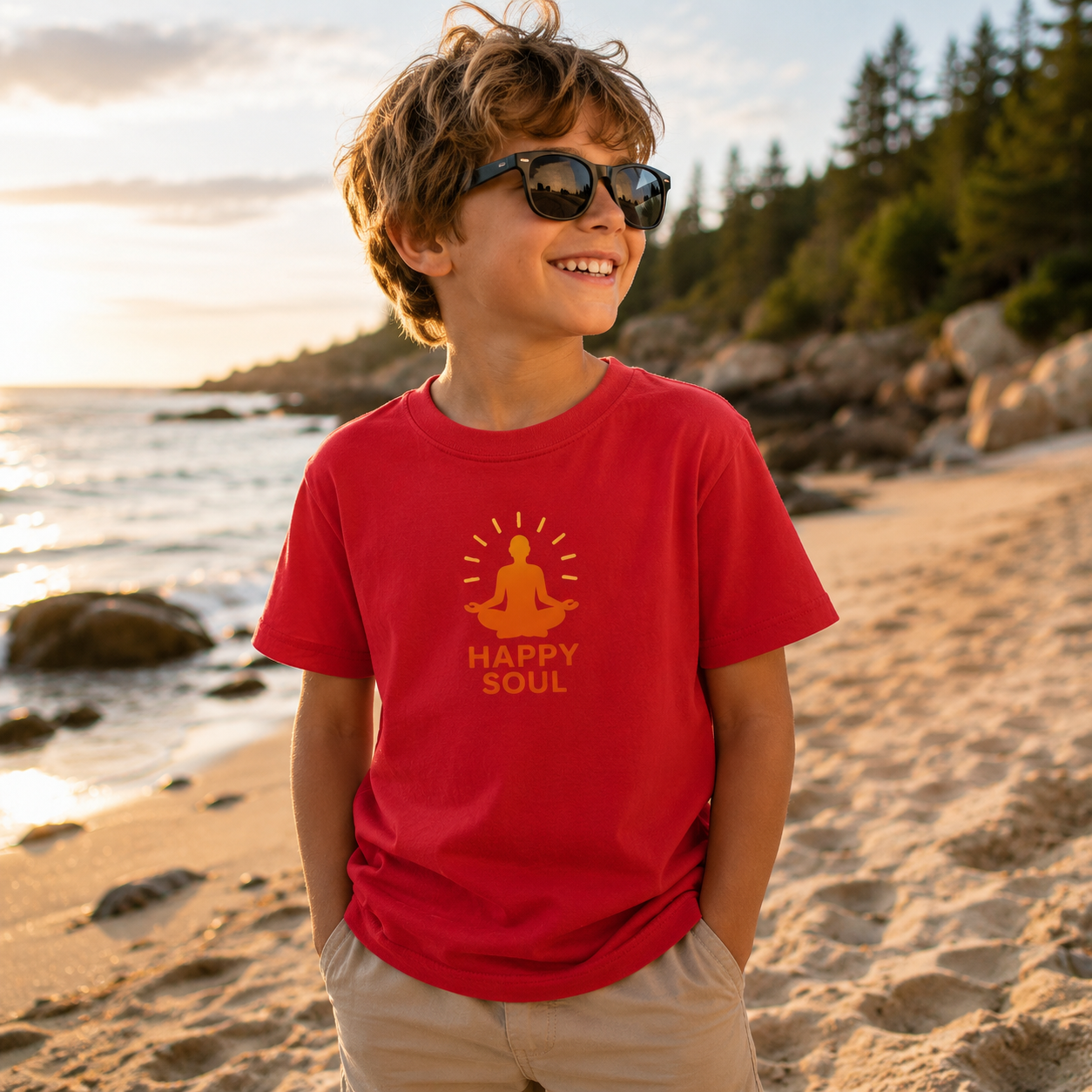 Heavy Cotton™ Toddler T-shirt happy soul script tee
