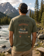 Just Chilling T-Shirt - Peace Love Happiness Tee