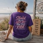 Just Chillin' Tee — "Stoned Not Lazy, Just On My Own Vibe" Graphic Shirt