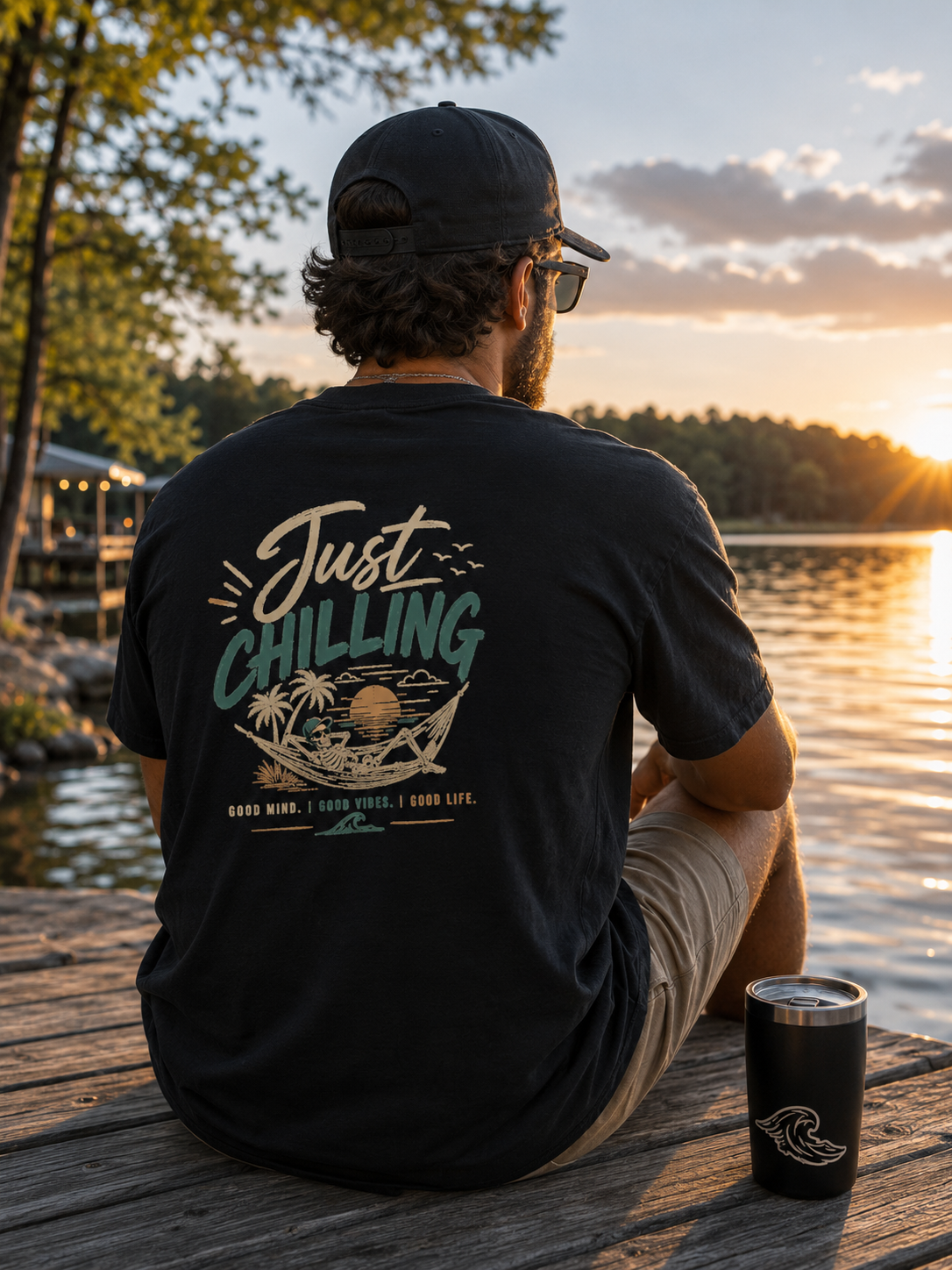 Just Chilling T-Shirt — Retro Beach Graphic Tee