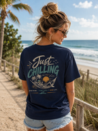 Just Chilling T-Shirt — Retro Beach Graphic Tee