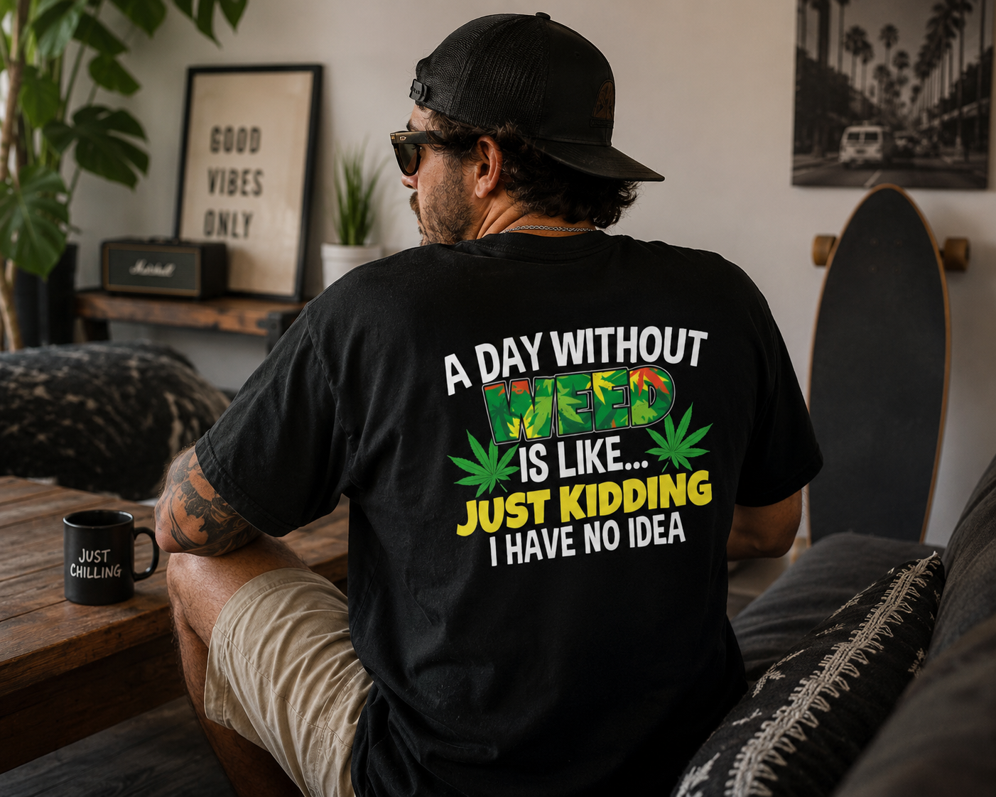 A Day Without Weed Tee - Unisex Jersey Short Sleeve Comfort for Every Occasion
