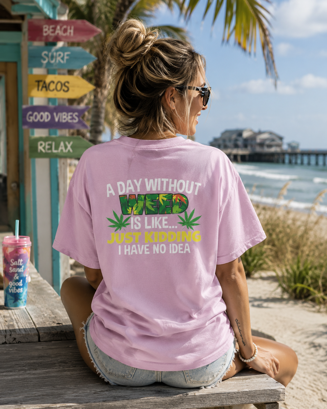 A Day Without Weed Tee - Unisex Jersey Short Sleeve Comfort for Every Occasion