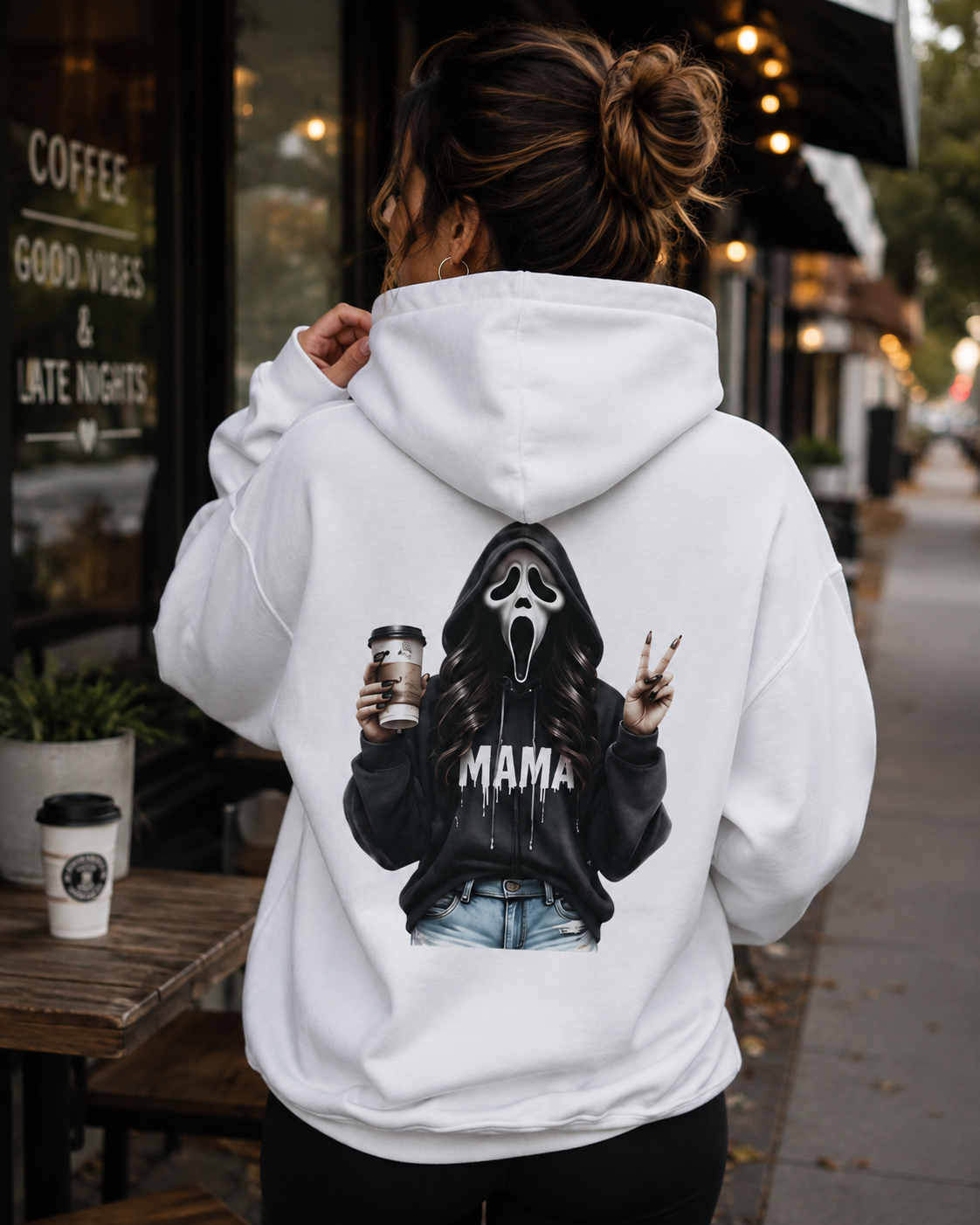 Three-Panel Fleece Hoodie mama rocking her dark side