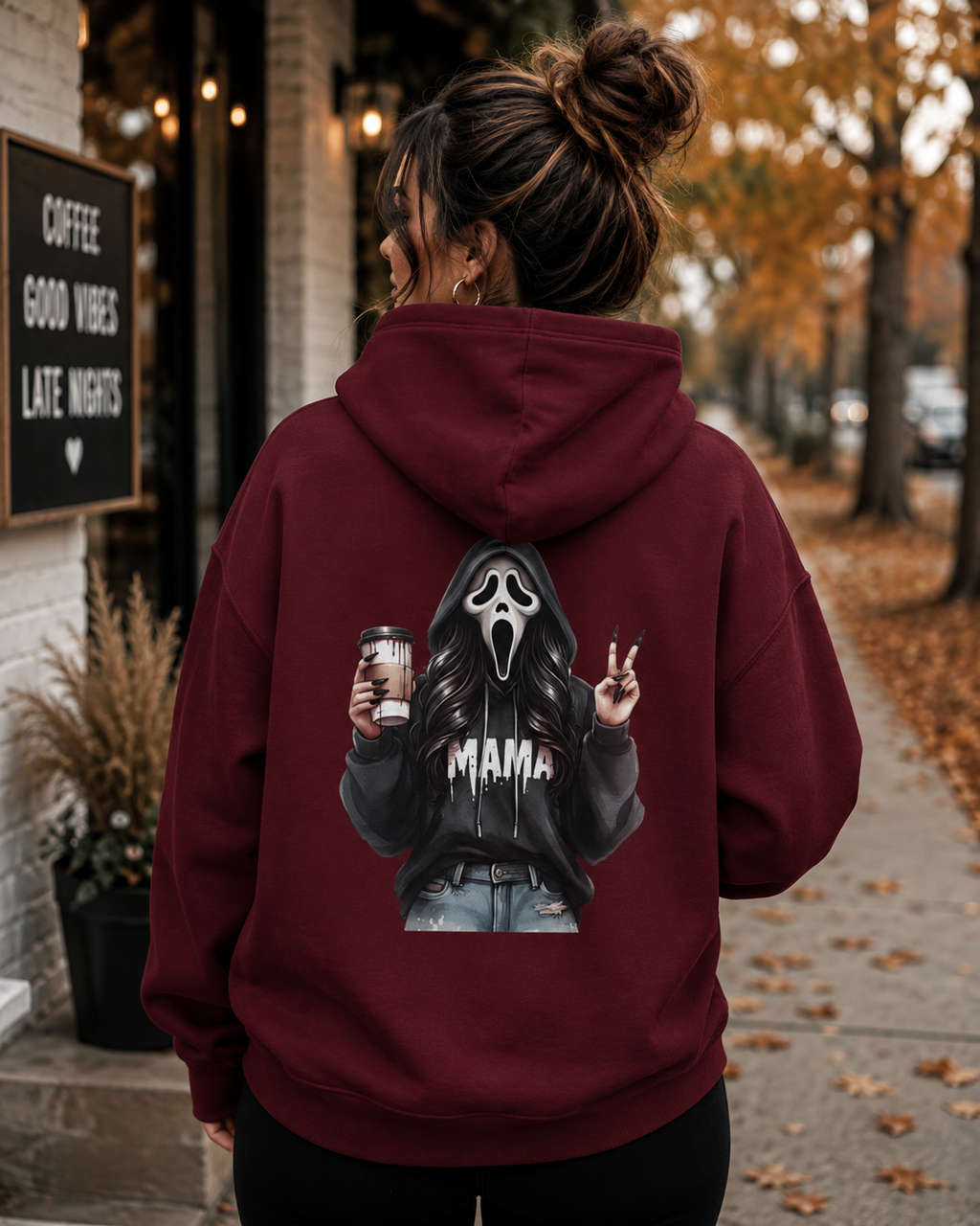 Three-Panel Fleece Hoodie mama rocking her dark side