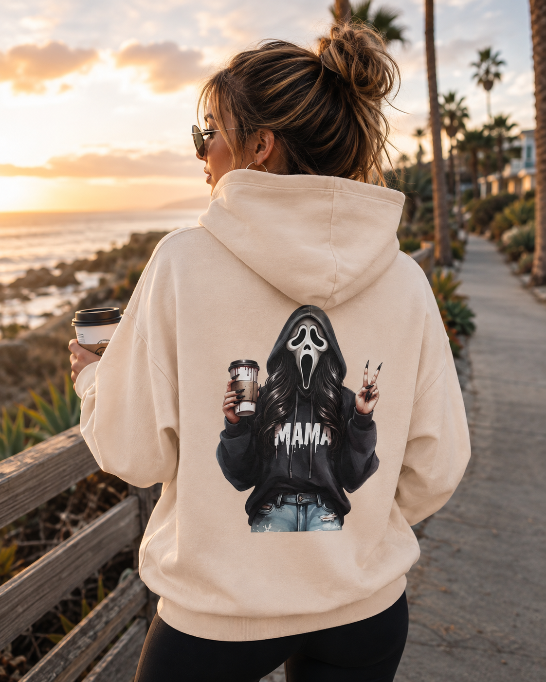Three-Panel Fleece Hoodie mama rocking her dark side