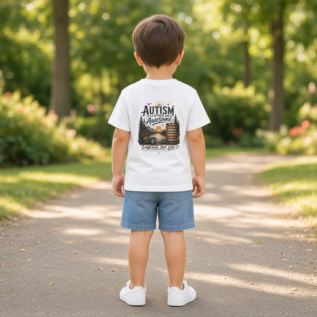 Toddler Tee — "Autism is Awesome" Campfire Adventure Kids Shirt