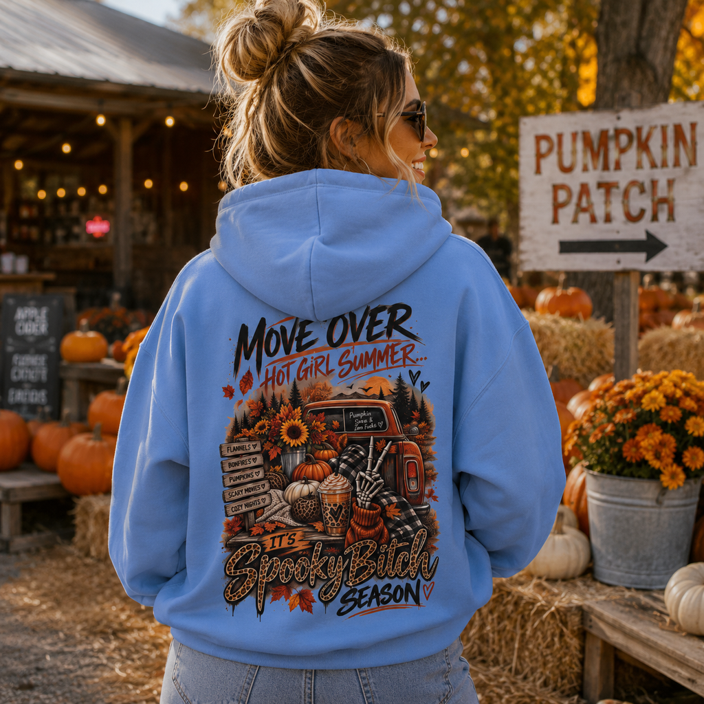 Halloween Truck Hoodie — "Move Over" Fall Pumpkin Harvest Sweatshirt