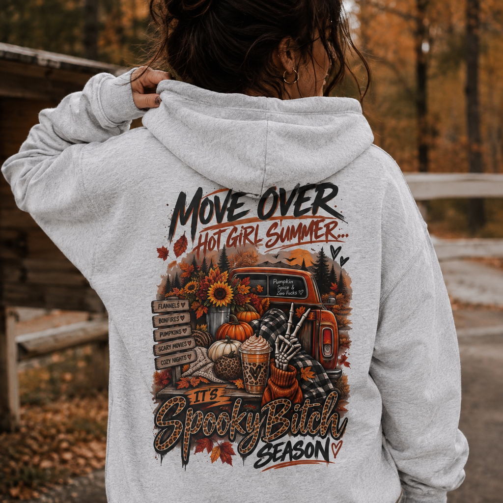 Halloween Truck Hoodie — "Move Over" Fall Pumpkin Harvest Sweatshirt