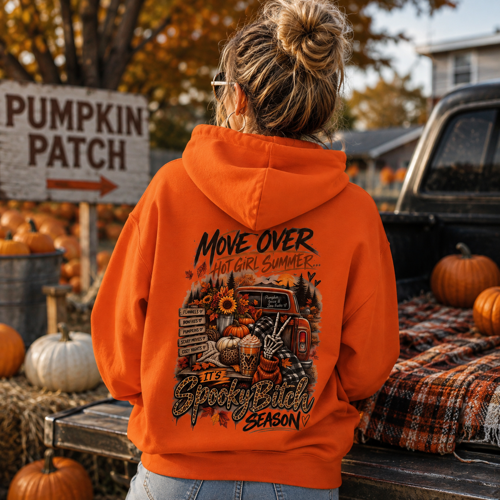 Halloween Truck Hoodie — "Move Over" Fall Pumpkin Harvest Sweatshirt