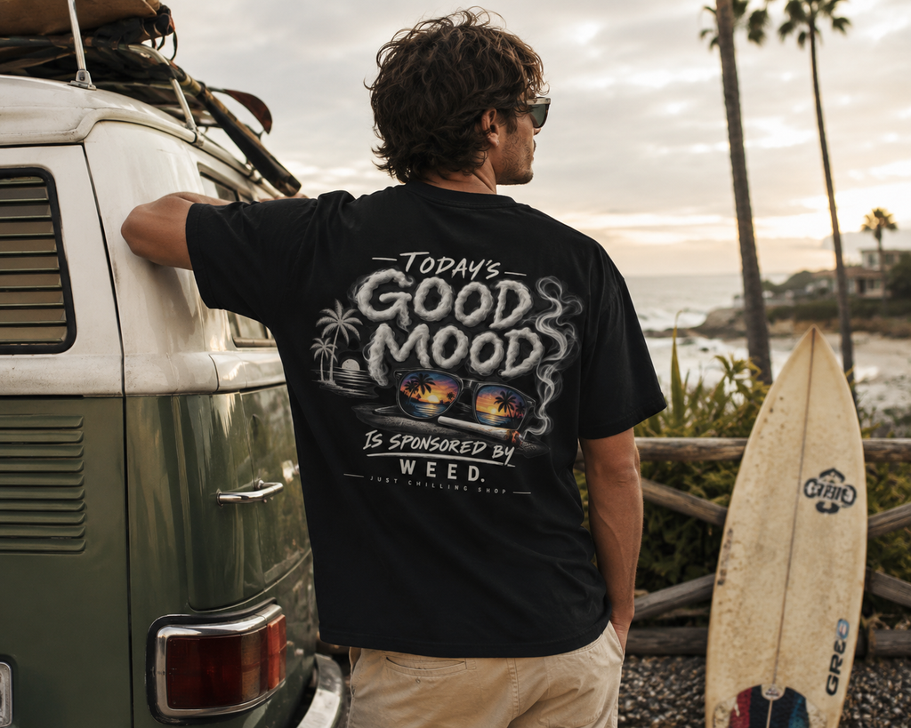 Today's good mood was brought to you by weed-  cannabis All Star Basic tee