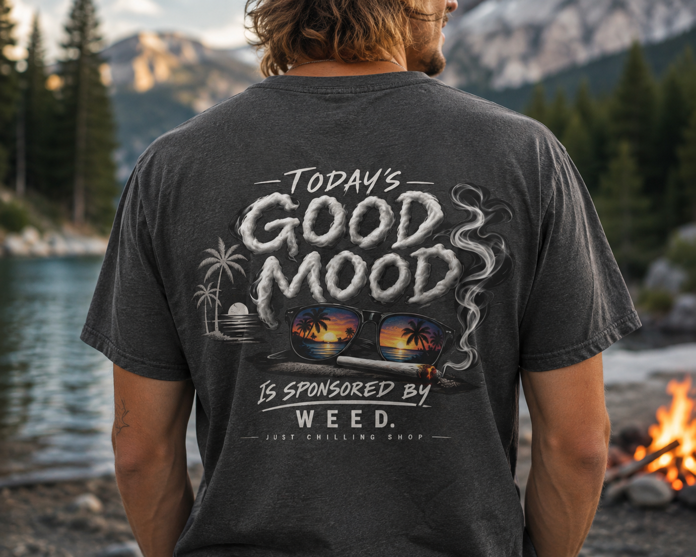 Today's good mood was brought to you by weed-  cannabis All Star Basic tee