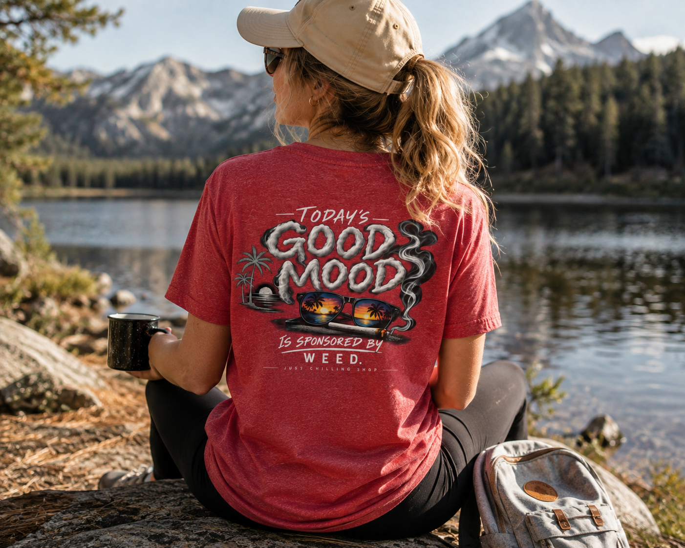 Today's good mood was brought to you by weed-  cannabis All Star Basic tee