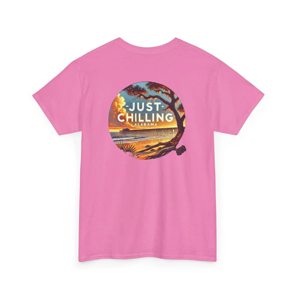 Garment Dyed Tee – Unisex Cotton Shirt With Alabama Outdoors Design - Just Chilling Inc.