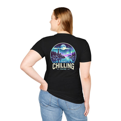 Just Chilling Scenic Tee – Coastal Escape- Maine Edition