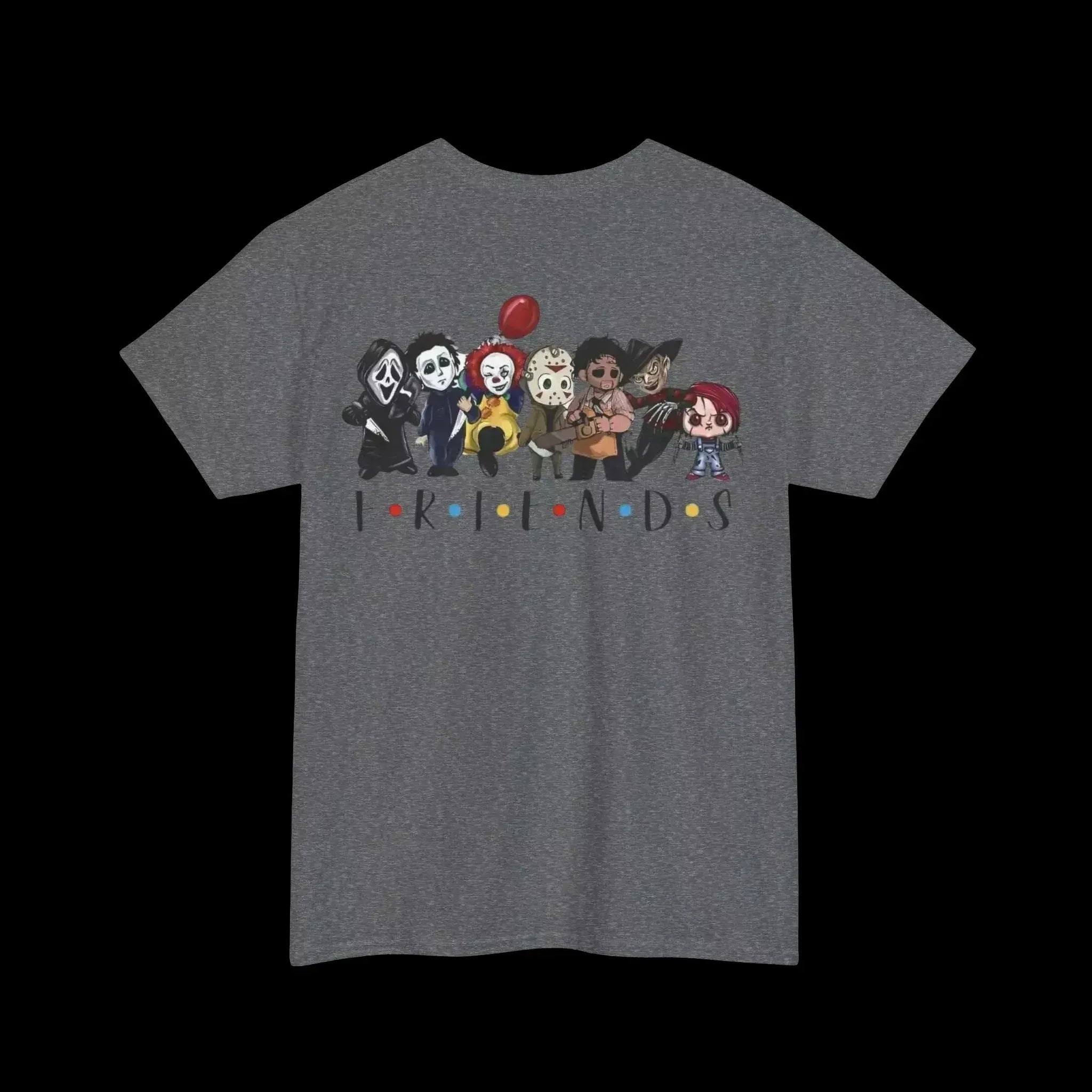 Horror Cartoon T-Shirt – Funny Halloween Tee With Creepy Friends Chibi Design - Just Chilling Inc.