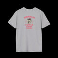 Unisex Heavy Cotton Tee running on coffee chaos and curses - Just Chilling Inc.