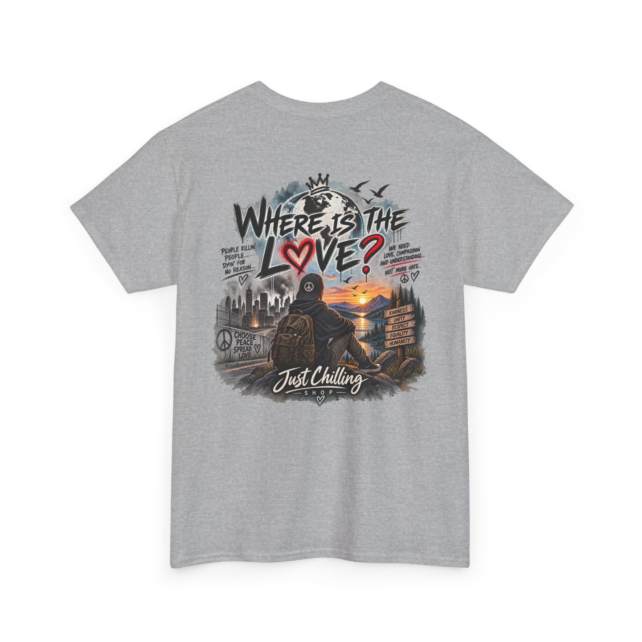 Where’s the Love? Peace & Unity Unisex Graphic Tee