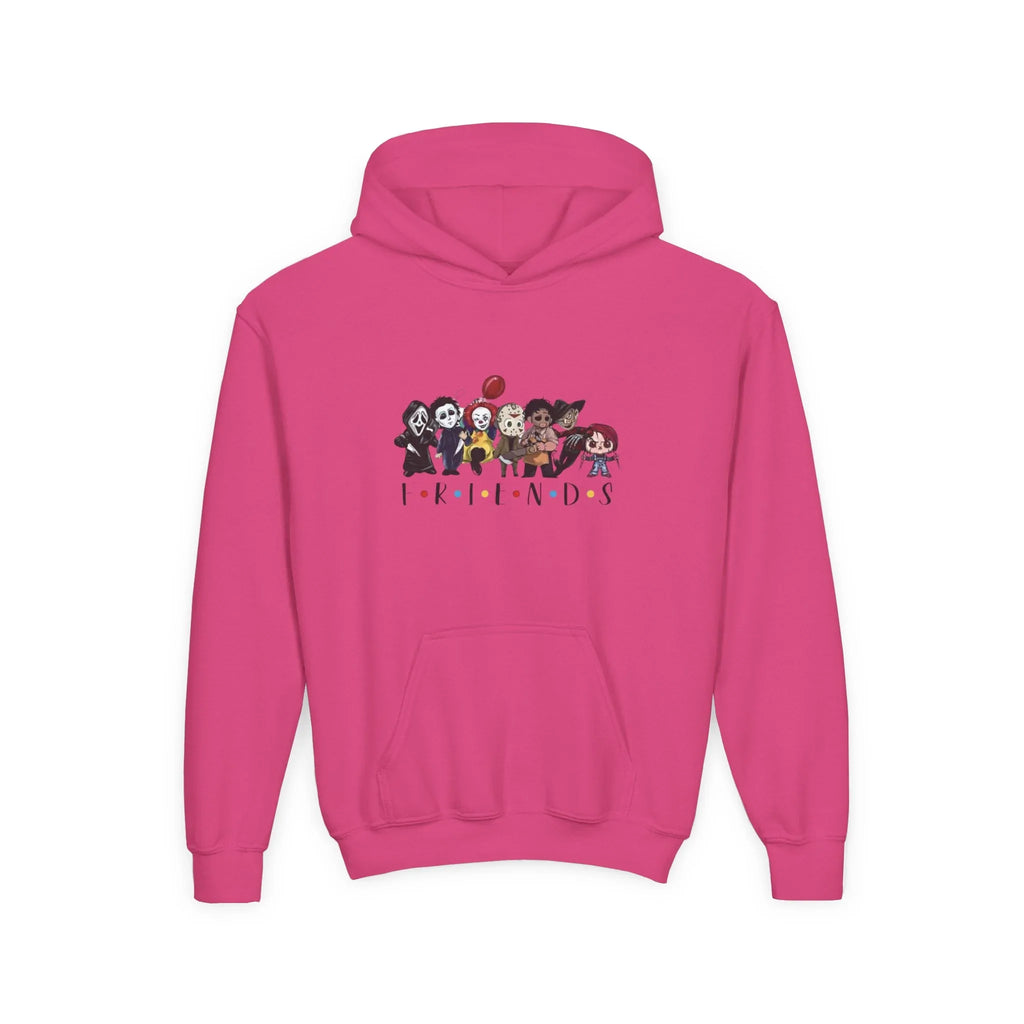 Youth Hooded Sweatshirt - Soft Cotton Polyester Hoodie with Kangaroo Pocket - Just Chilling Inc.