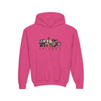 Youth Hooded Sweatshirt - Soft Cotton Polyester Hoodie with Kangaroo Pocket - Just Chilling Inc.