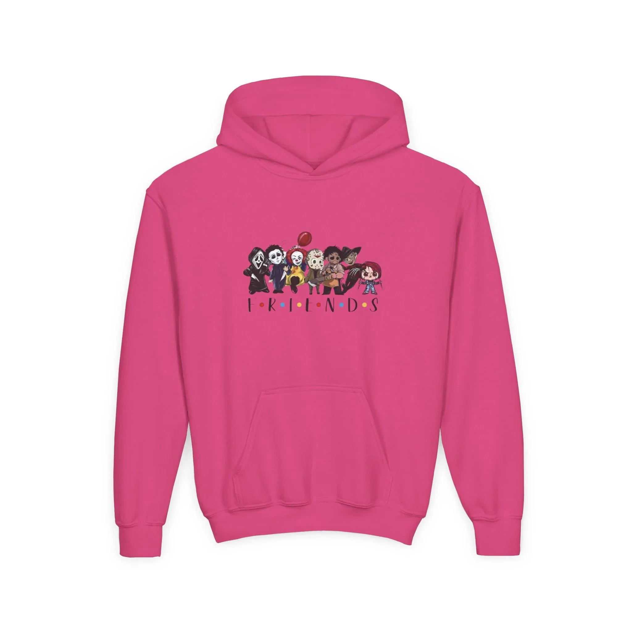 Youth Hooded Sweatshirt - Soft Cotton Polyester Hoodie with Kangaroo Pocket - Just Chilling Inc.