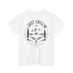 Just Chillin' Inc. Campfire Gathering T-Shirt | Outdoor Tee