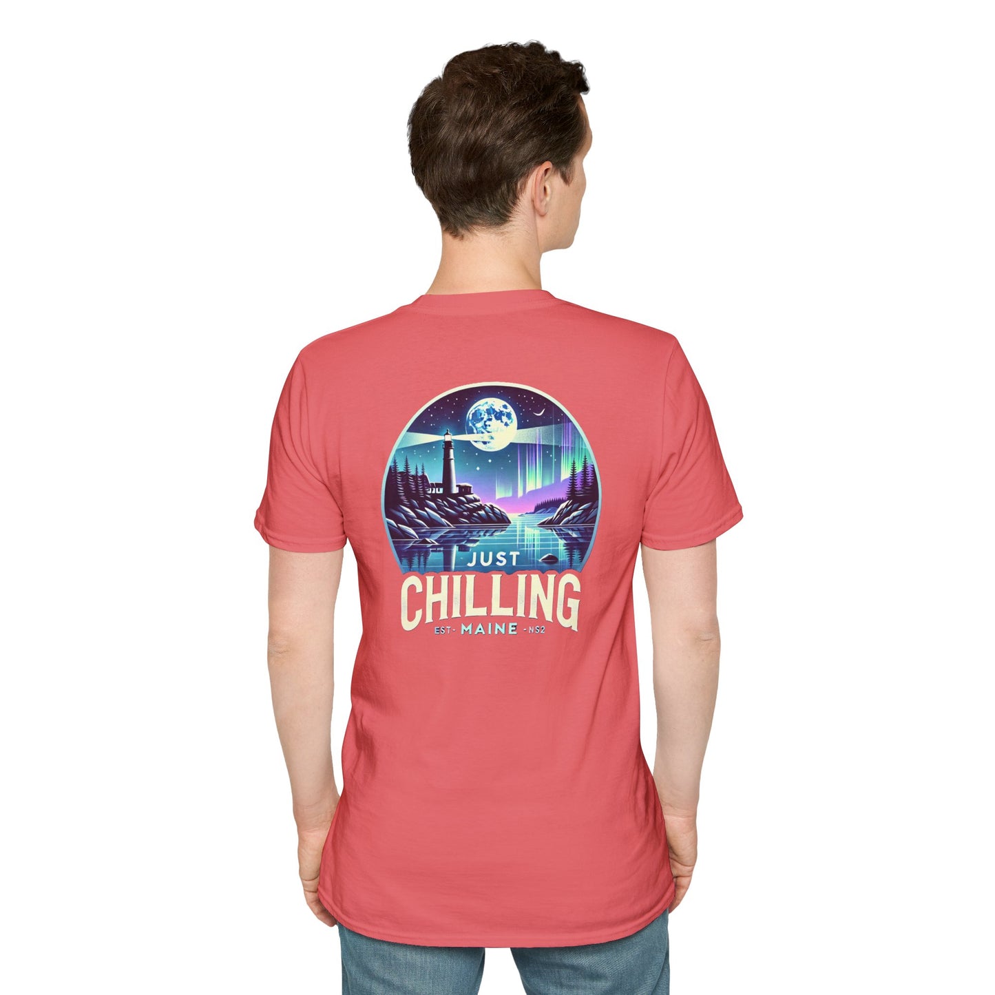 Just Chilling Scenic Tee – Coastal Escape- Maine Edition
