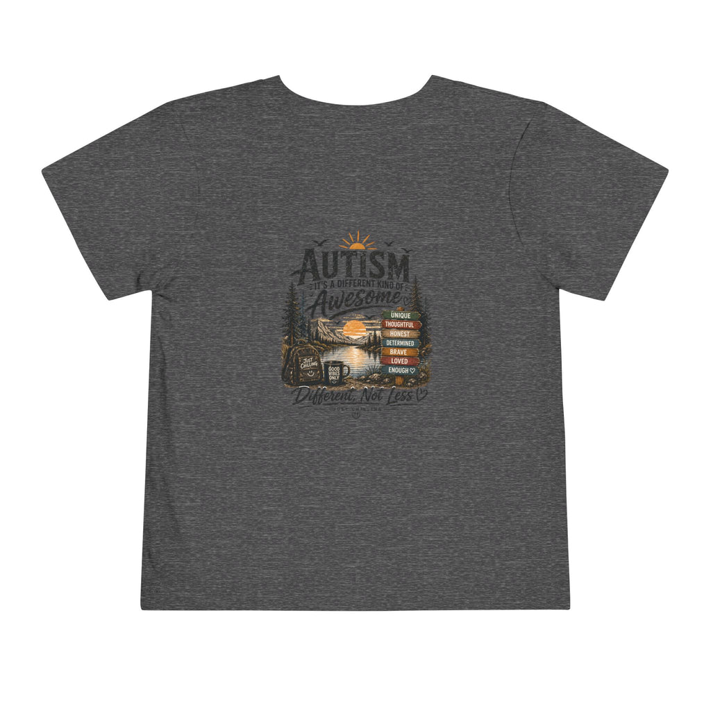 Toddler Tee — "Autism is Awesome" Campfire Adventure Kids Shirt