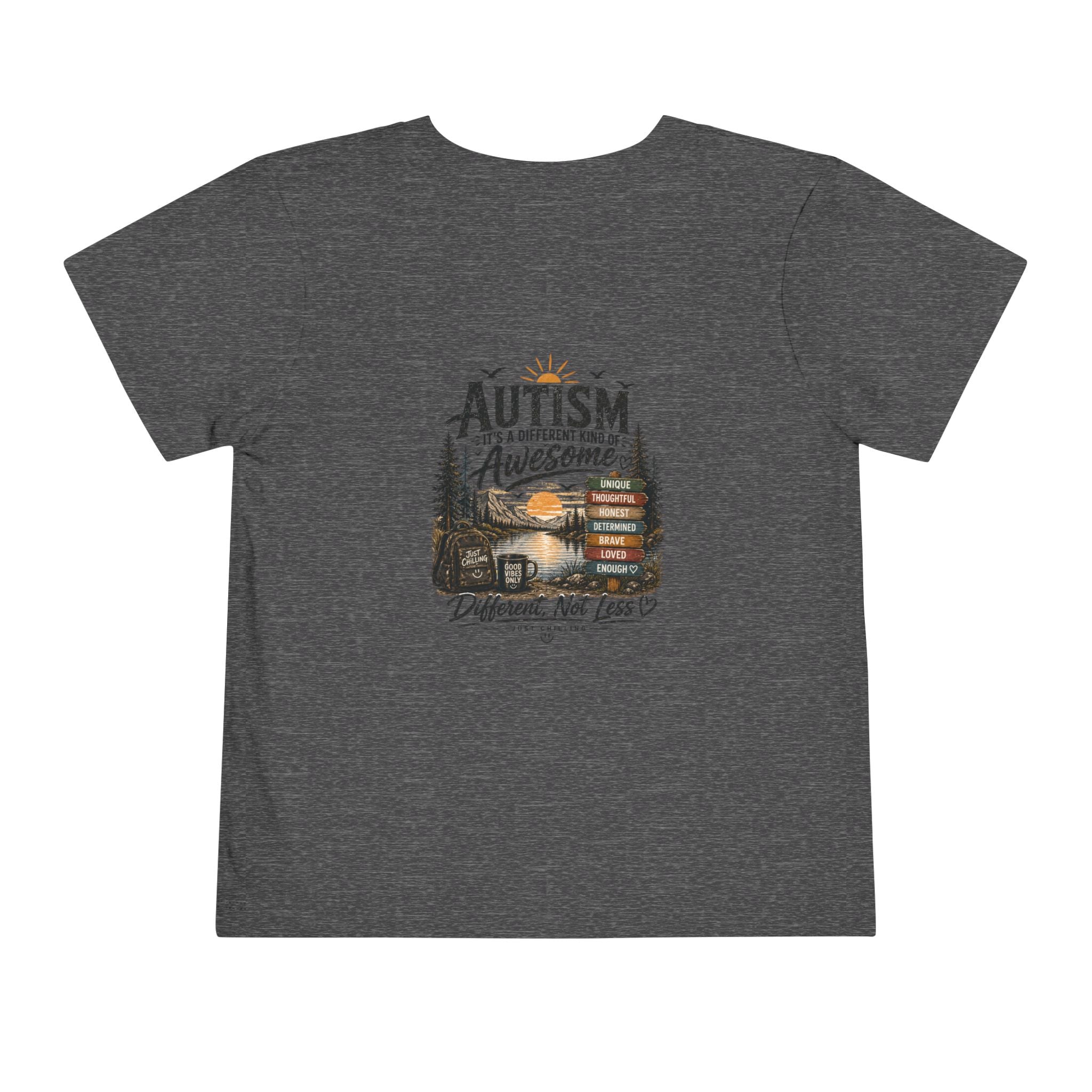Toddler Tee — "Autism is Awesome" Campfire Adventure Kids Shirt