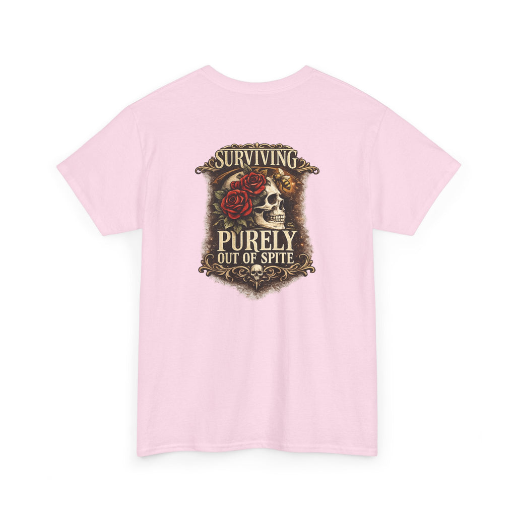 Just Chilling Out, Surviving Out of Spite Tee — Women's Relaxed Vibe Graphic T-Shirt