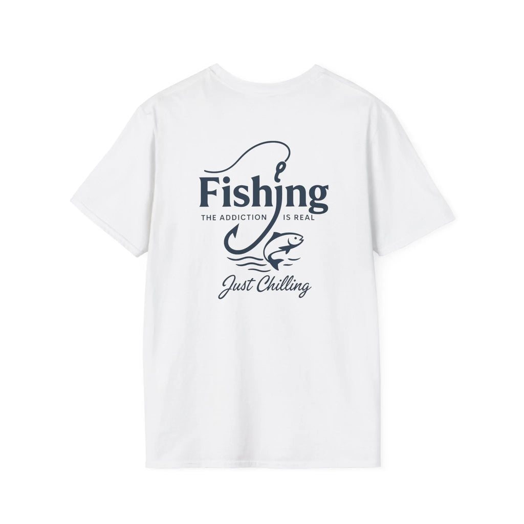 Fishing Addiction Unisex T-Shirt, Casual Wear, Outdoor Shirt, Gift for Fishermen, Summer Tee, Fishing Enthusiast Apparel - Just Chilling Inc.