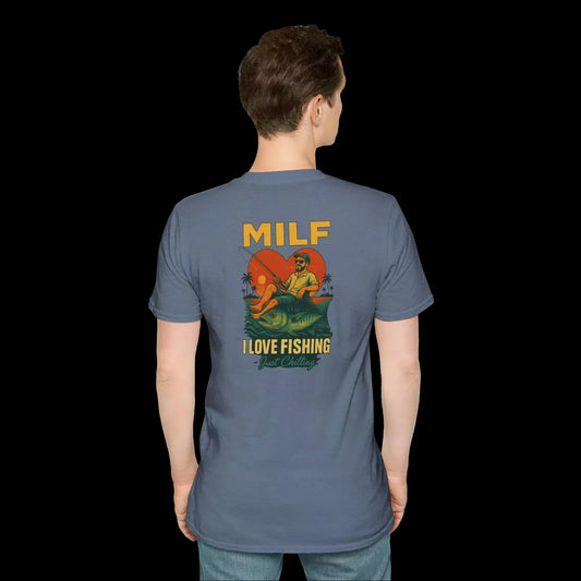 Unisex Fishing T-Shirt – Soft Cotton Crew Neck Short Sleeve Tee With Fishing Graphic - Just Chilling Inc.