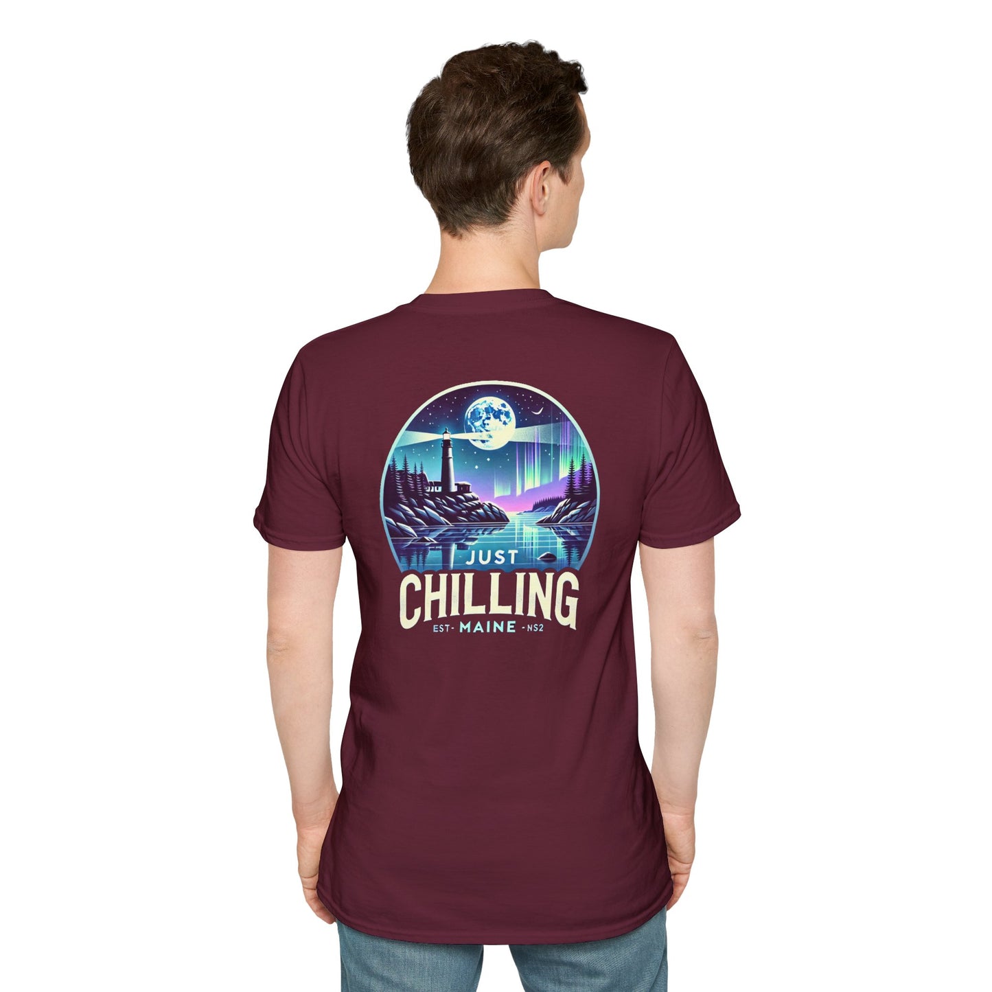 Just Chilling Scenic Tee – Coastal Escape- Maine Edition