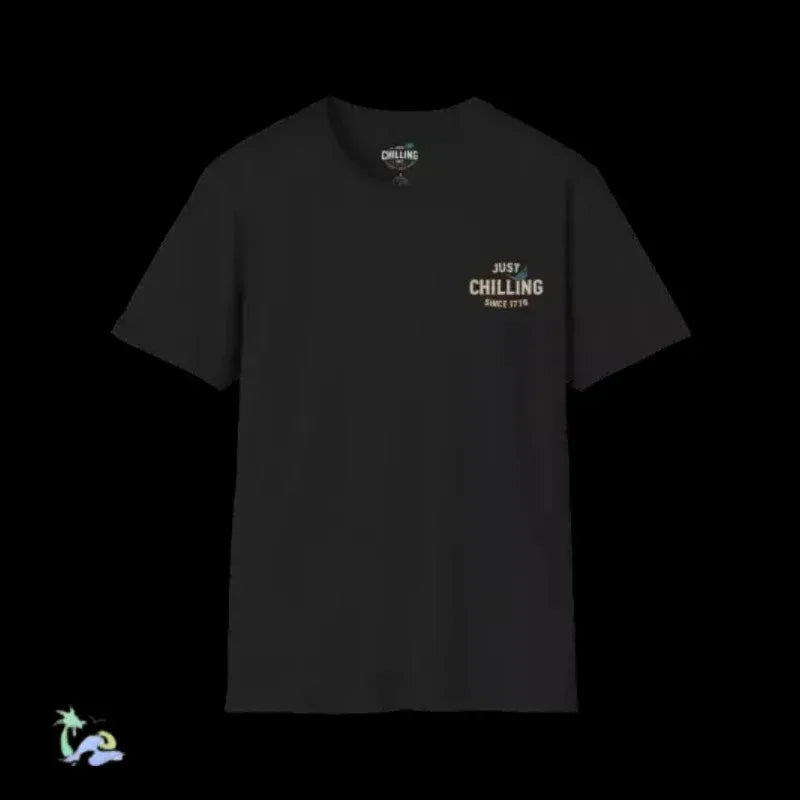 American Flag T-Shirt – Unisex Softstyle Tee With Soldier Silhouette Design - Just Chilling Inc.