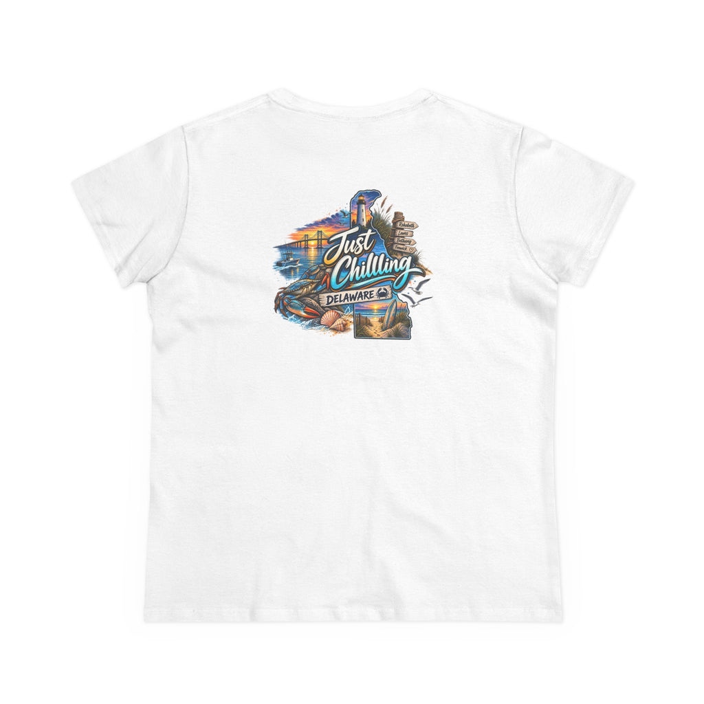 Delaware Just Chilling Tee, Summer Vibes Shirt, Beach Lover Gift, Casual Comfort Top, Vacation Outfit Essential, Fun Graphic T-Shirt
