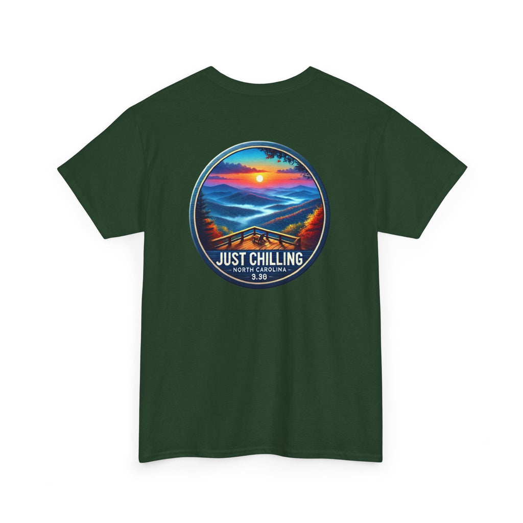 Just Chilling Beach Sunset T-Shirt — Relaxed Vibes Tee North Carolina Vibes