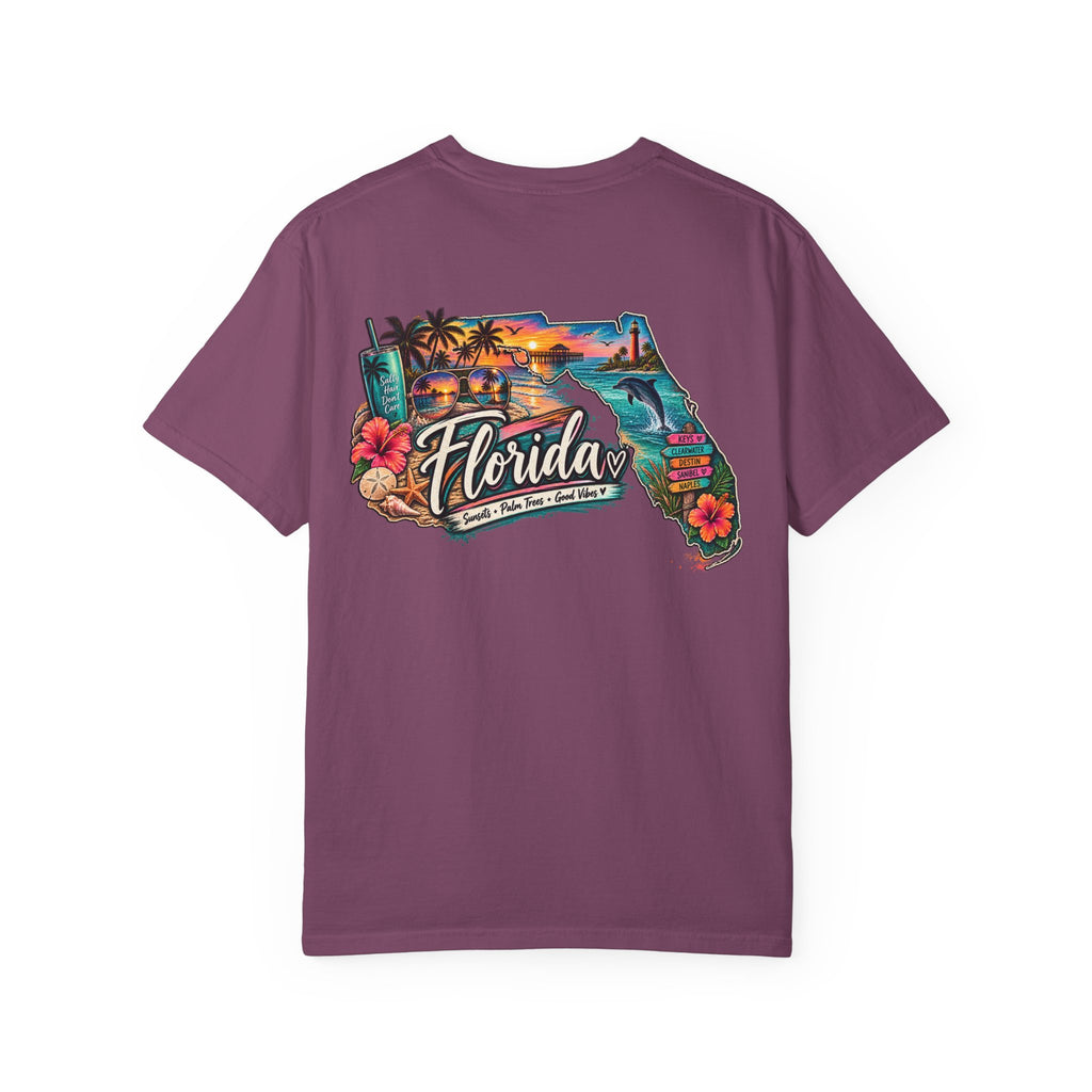 Florida Vintage Map T‑Shirt — Retro Beach State Graphic Tee