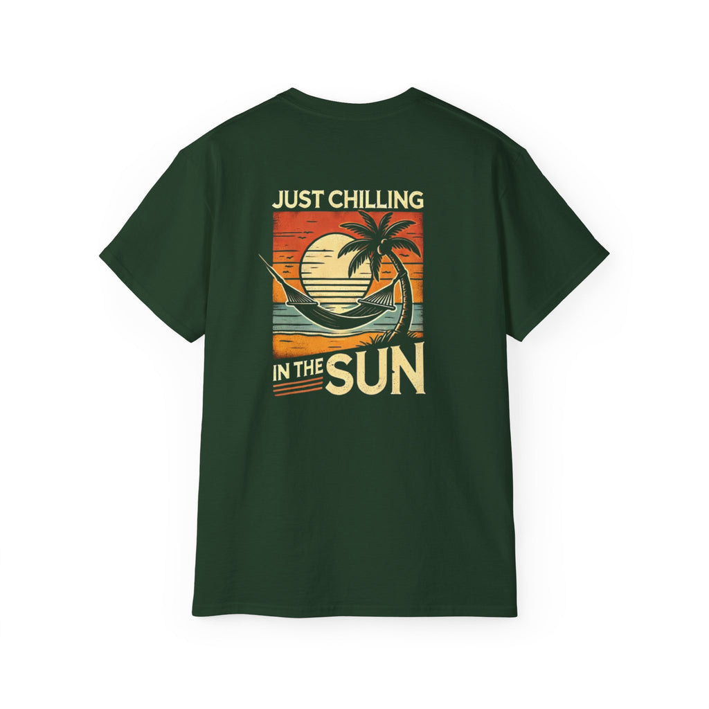 Just Chilling Kids Heavy Cotton Tee - Fun Summer Vibes Shirt
