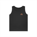 Tank Top — "Just a Friend. Who's a Girl. Not My Girlfriend." Retro Script Chest & Back Graphic
