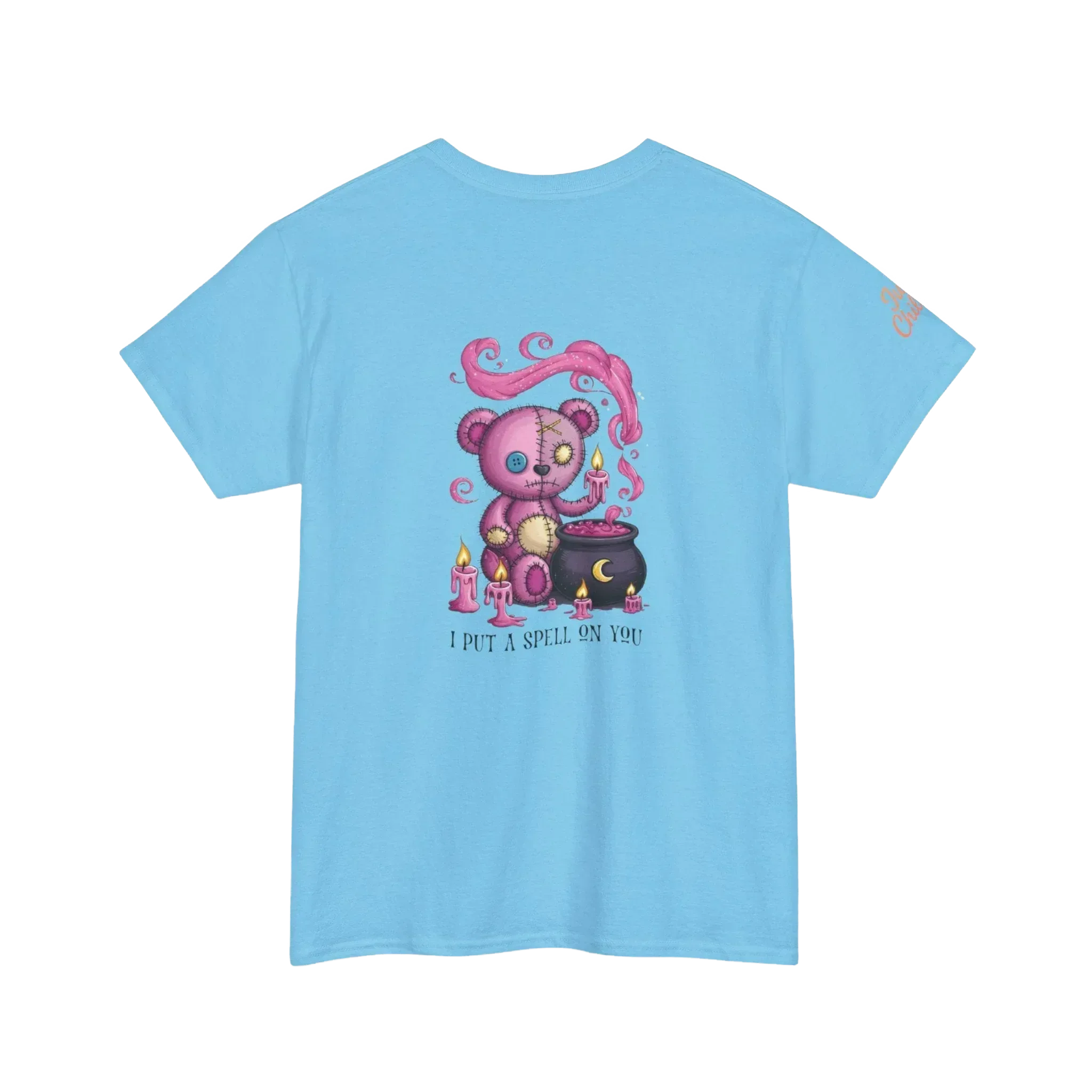 Voodoo Bear Tee – Cozy Witchy T-Shirt With Stitched Bear Design & Magical Vibes - Just Chilling Inc.