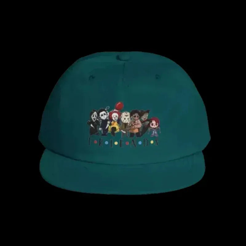 Surf Cap Snapback – Friends Theme Horror Character Baseball Cap, Quick Dry - Just Chilling Inc.
