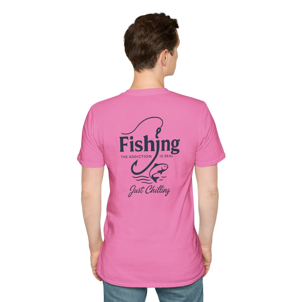 Fishing Addiction Unisex T-Shirt, Casual Wear, Outdoor Shirt, Gift for Fishermen, Summer Tee, Fishing Enthusiast Apparel - Just Chilling Inc.