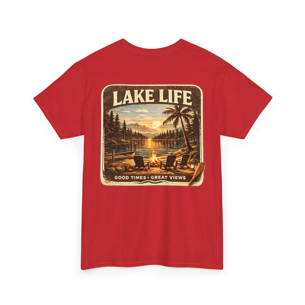 Lake Life T-Shirt — "Just Chilling" Vintage Sunset Tee