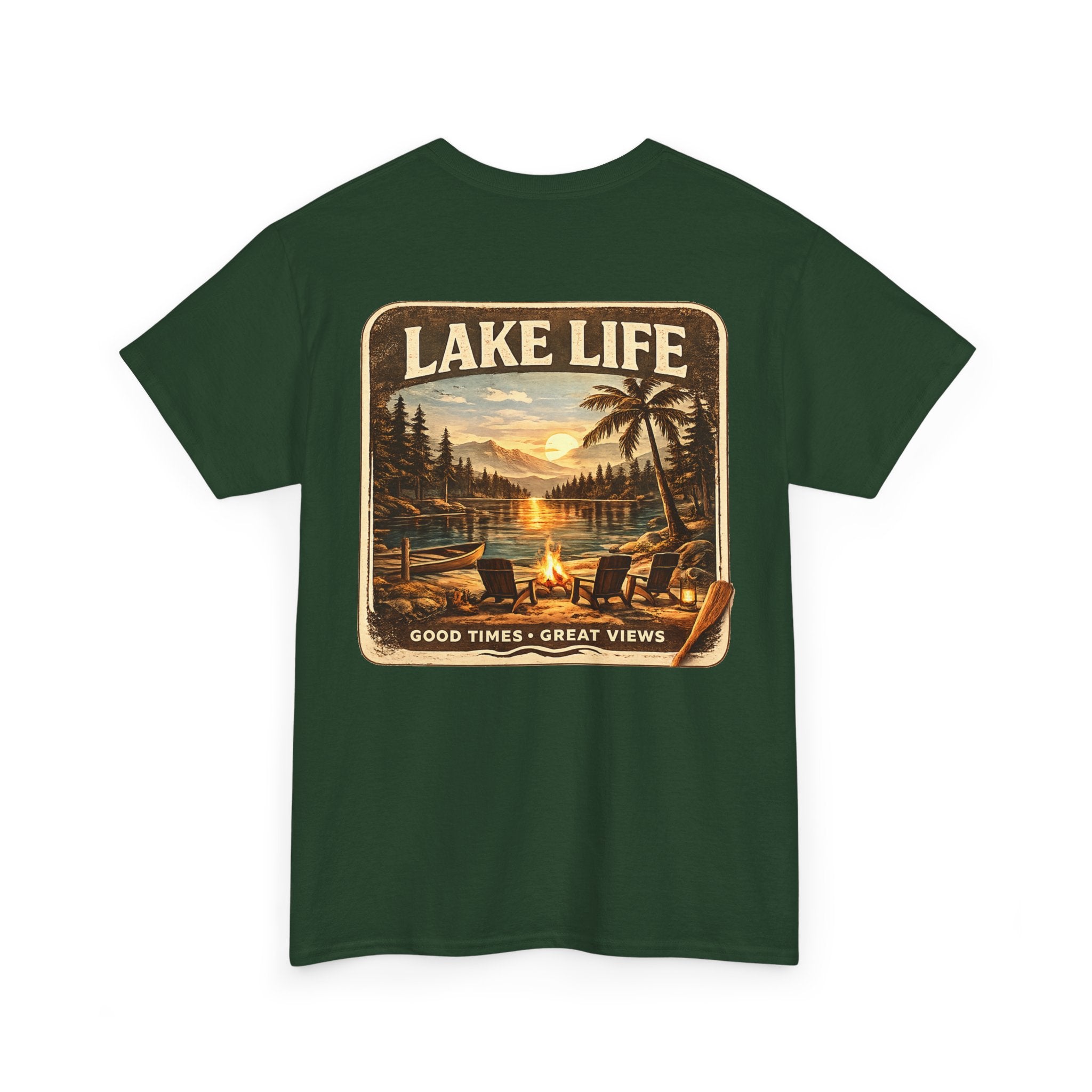 Lake Life T-Shirt — "Just Chilling" Vintage Sunset Tee