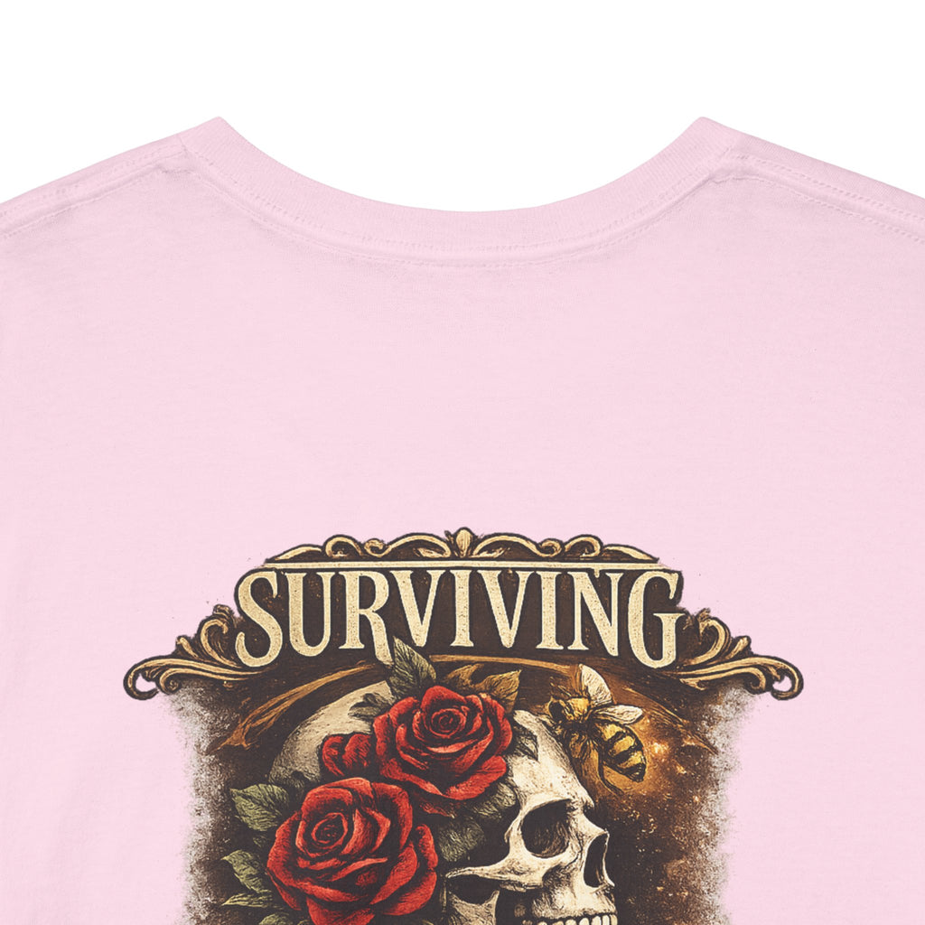 Just Chilling Out, Surviving Out of Spite Tee — Women's Relaxed Vibe Graphic T-Shirt