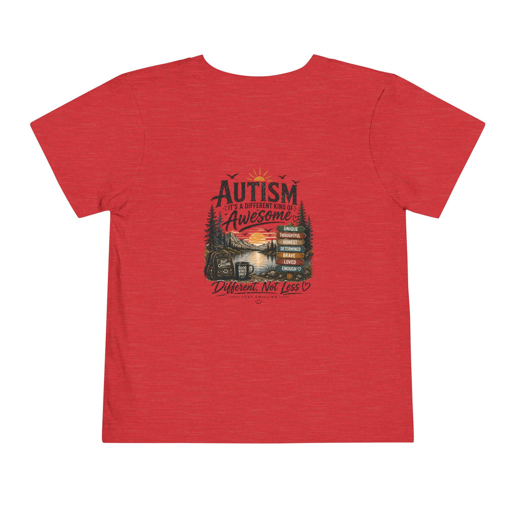 Toddler Tee — "Autism is Awesome" Campfire Adventure Kids Shirt