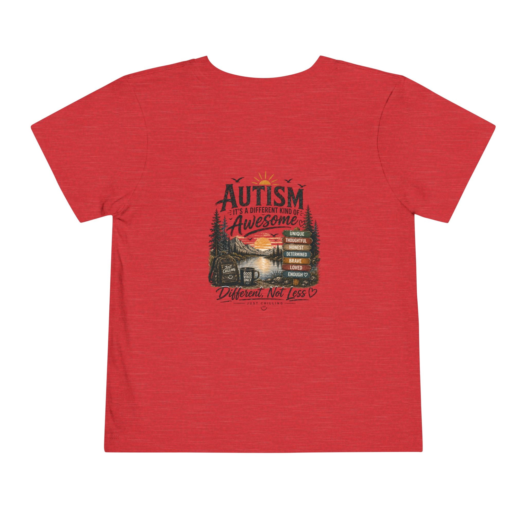 Toddler Tee — "Autism is Awesome" Campfire Adventure Kids Shirt