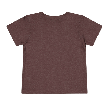 A plain, solid-colored t-shirt is shown against a black background.